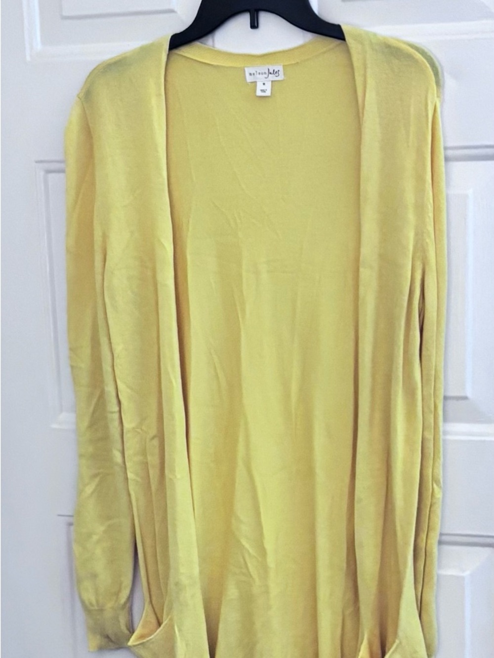 Maison Jules Bright Yellow Open-Front Cardigan